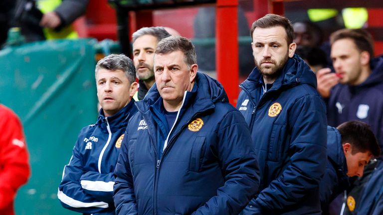 Motherwell manager Mark McGhee cut a dejected figure against Dundee