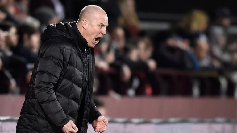 Rangers manager Mark Warburton vents his anger on the touchline