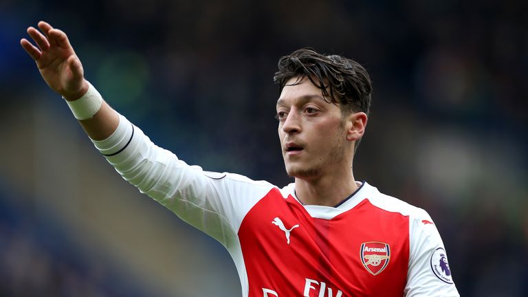 Mesut Ozil during the Premier League match at Stamford Bridge