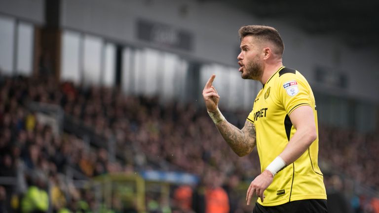 BURTON-UPON-TRENT, ENGLAND-FEBRUARY 18, 2017: Michael Kightly of Norwich City looks on during the Sky Bet Championship match between Burton Albion and Norw