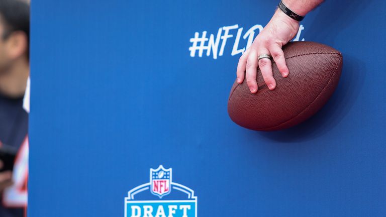 CHICAGO, IL - APRIL 28:  A detail from the red carpet prior to the start of the 2016 NFL Draft on April 28, 2016 in Chicago, Illinois.  (Photo by Kena Krut