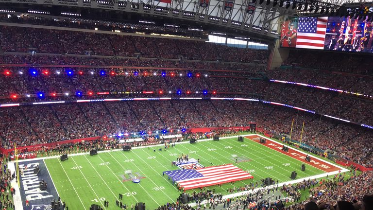 This was my view from the press 'box', inside NRG Stadium, Houston. The atmosphere was incredible