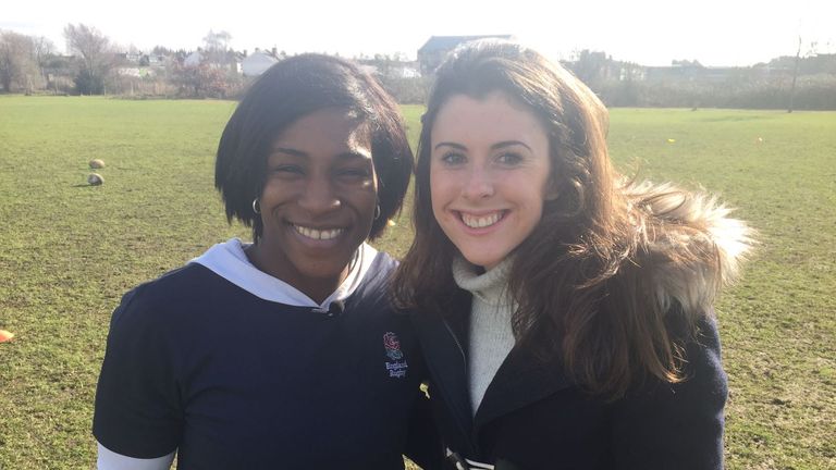 Maggie Alphonsi and Olivia Breen