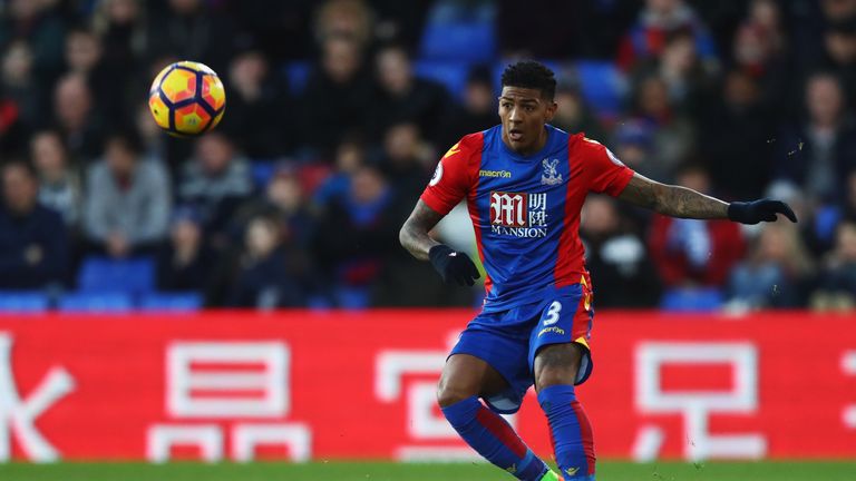 LONDON, ENGLAND - FEBRUARY 04: Patrick van Aanholt of Crystal Palace in action during the Premier League match between Crystal Palace and Sunderland at Sel