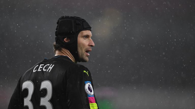 Petr Cech and Arsenal conceded twice in the first 13 minutes against Watford