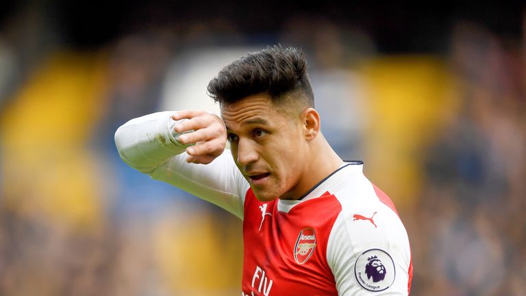 Alexis Sanchez during the Premier League match between Chelsea and Arsenal at Stamford Bridge