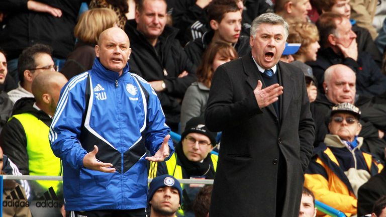 Ray Wilkins and Carlo Ancelotti at Chelsea