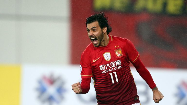Ricardo Goulart in action for Guangzhou Evergrande in the Asian Champions League