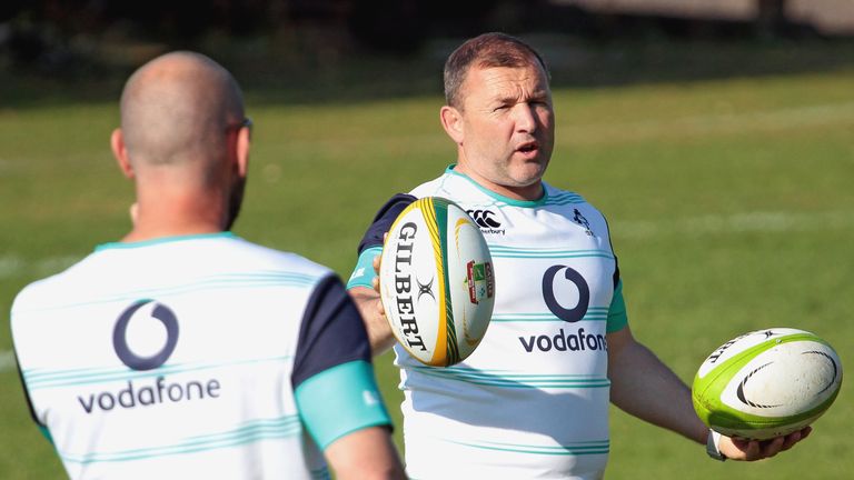 CAPE TOWN, SOUTH AFRICA - JUNE 07: Richie Murphy (Kicking Coach) during the Irish national rugby team training session at Westerford High School fields on 