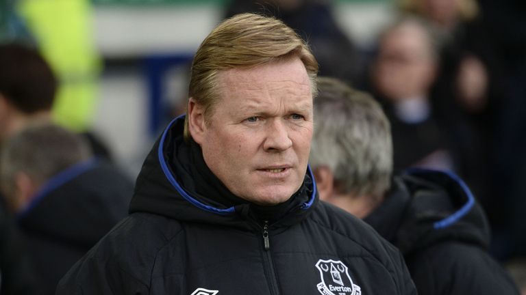 Everton's Dutch manager Ronald Koeman arrives for the English Premier League football match between Everton and Sunderland at Goodison Park in Liverpool, n