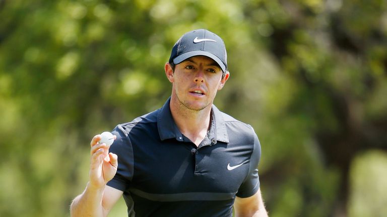 AUSTIN, TX - MARCH 26:  Rory McIlroy of Northern Ireland waves to the gallery on the sixth green during the round of 8 in the World Golf Championships-Dell