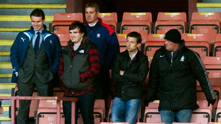 Falkirk Head of Football Development Ross Wilson (left) 