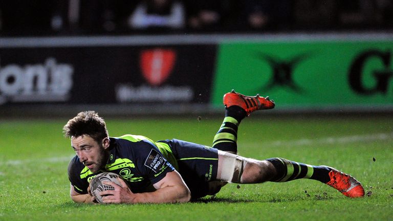 Jack Conan scores a try against the Dragons