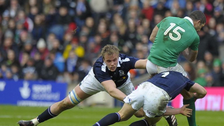 Jonny Gray (left) was again outstanding in defence