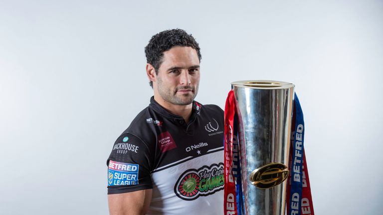 Hep Cahill with the Super League trophy