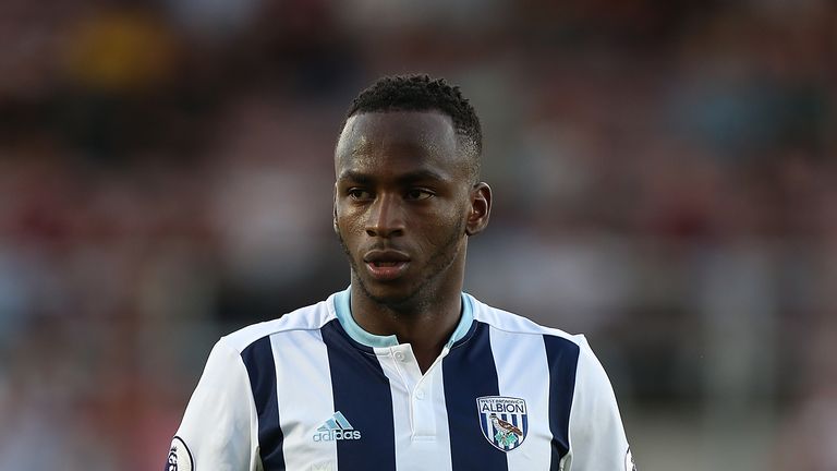 NORTHAMPTON, ENGLAND - AUGUST 23:  Saido Berahino of West Bromwich Albion in action during the EFL Cup second round match between Northampton Town and West