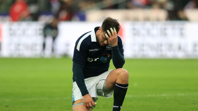 Scotland's Ali Price looks dejected