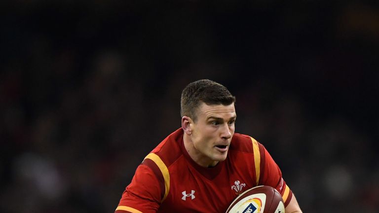 Scott Williams  of Wales in action during the RBS Six Nations match between Wales and England at Principality Stadium on Feb 11 2017