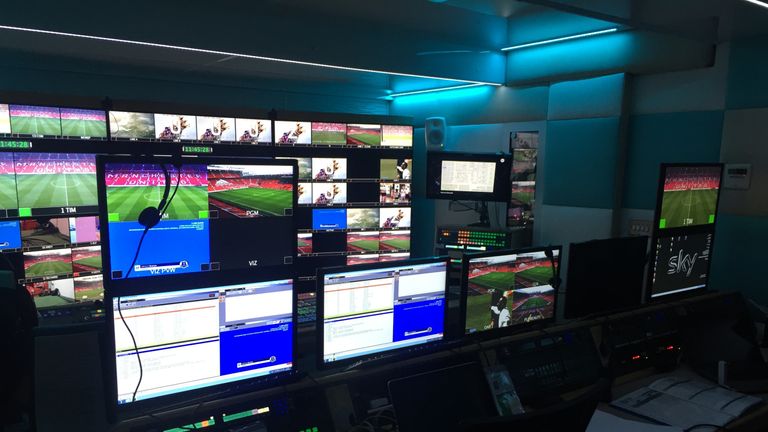 The Sky Sports production truck is a hub of activity long before kick-off