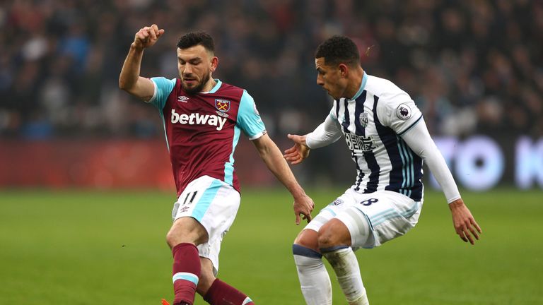Robert Snodgrass (left) says West Ham felt decisions went against them against West Brom