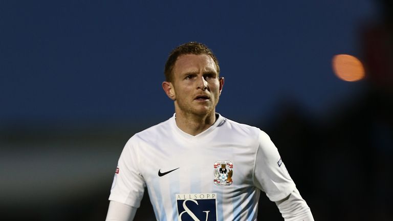 NORTHAMPTON, ENGLAND - JANUARY 28:  Stuart Beavon of Coventry City in action during the Sky Bet League One match between Northampton Town and Coventry City