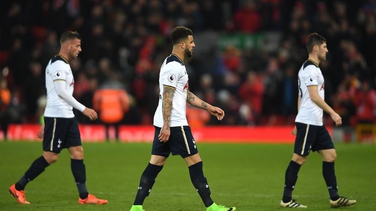 Tottenham suffered a 2-0 defeat at Liverpool