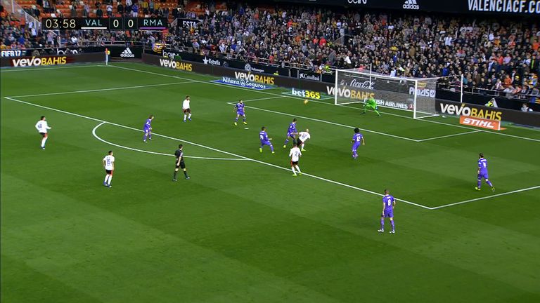 Former West Ham flop Simone Zaza gave Valencia an early lead against league leaders Real Madrid at the Mestalla.