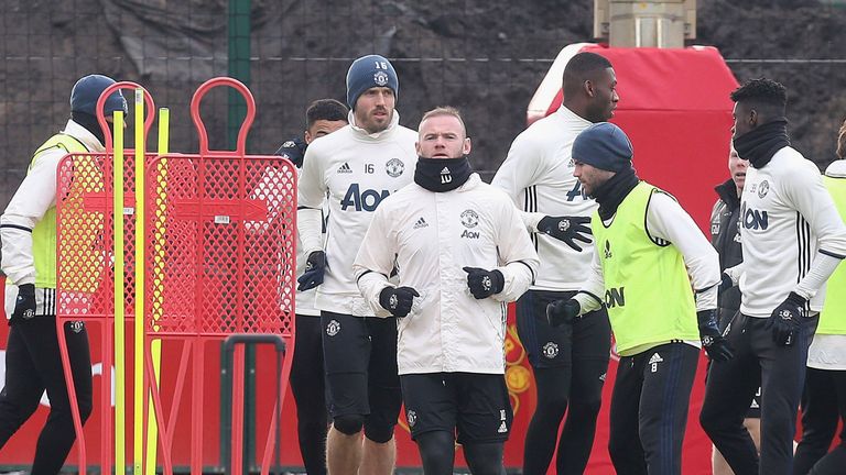Wayne Rooney returned to Manchester United training after illness