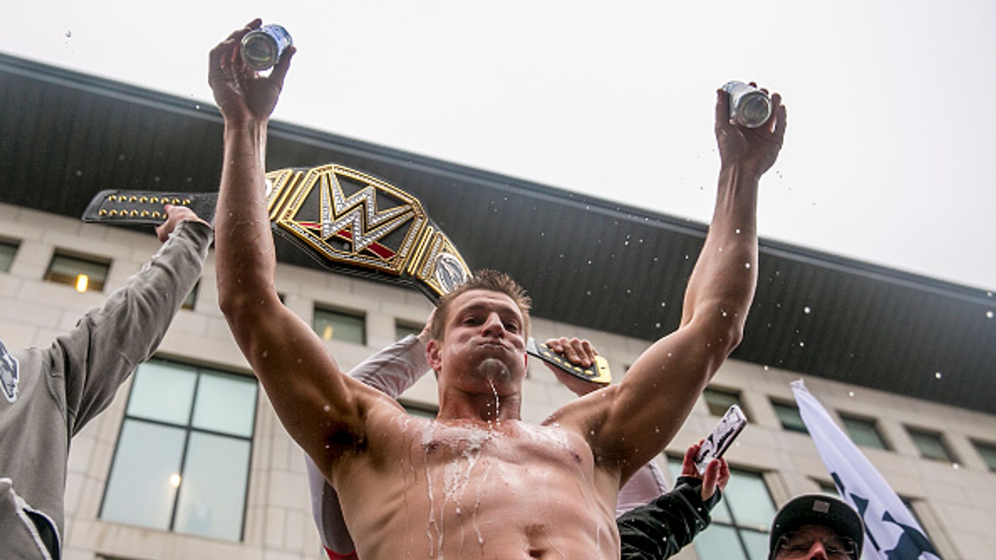 Watch NFL star Rob Gronkowski storm the ring at WWE Wrestlemania