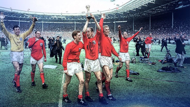 England celebrate winning the 1966 World Cup final against West Germany at Wembley