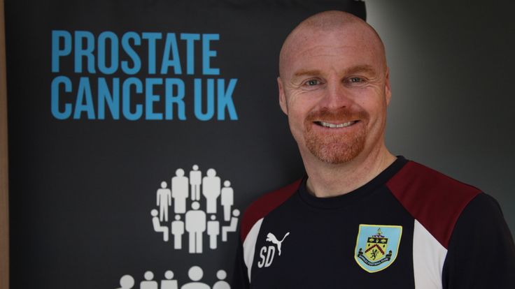 Burnley manager Sean Dyche is supporting Prostate Cancer UK