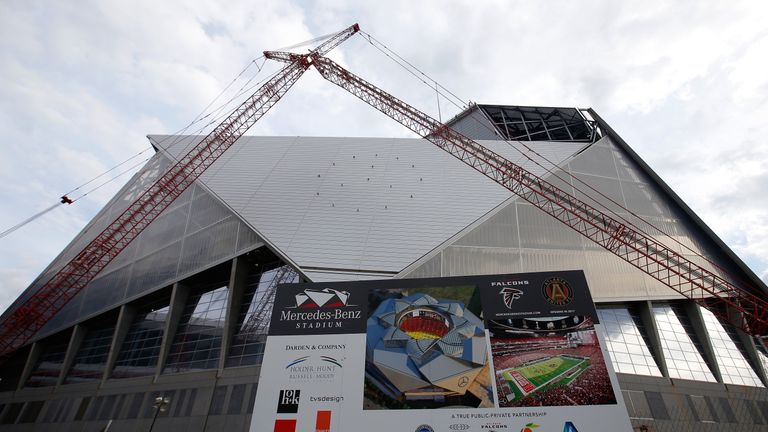 Atlanta will move into the new $1.6b Mercedes Benz Stadium later this year once construction is completed