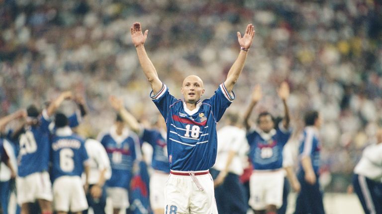 Frank Leboeuf celebrates as France clinch 1998 World Cup with 3-0 victory over Brazil in the final