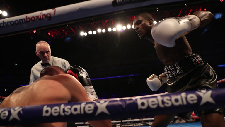O2 BOXING 4-3-17.02,LONDON.PIC;LAWRENCE LUSTIG.WBC Silver Super-Lightweight Championship.OHARA DAVIES VS DERRY MATTHEWS