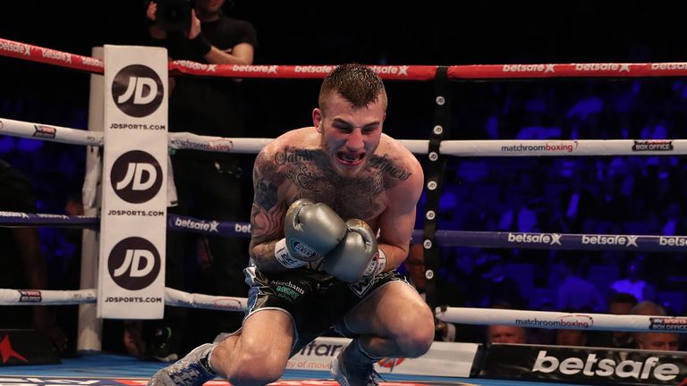 O2 BOXING 4-3-17.02,LONDON.PIC;LAWRENCE LUSTIG.WBC International Welterweight Championship.Sam Eggington vs Paulie Malignaggi.
