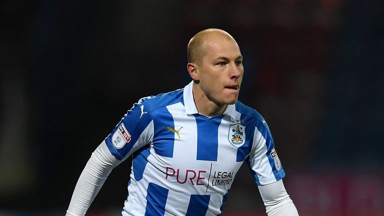 HUDDERSFIELD, ENGLAND - NOVEMBER 28:  Aaron Mooy of Huddersfield during the Sky Bet Championship match between Huddersfield Town and Wigan Athletic at John