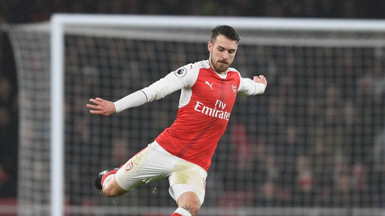 Aaron Ramsey scored Arsenal's final goal in a 5-0 win over Lincoln