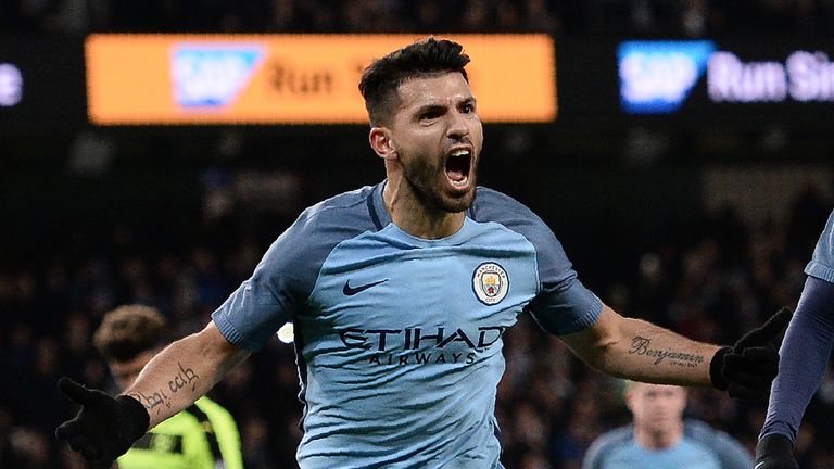 Sergio Aguero took his tally to 22 goals in all competitions 