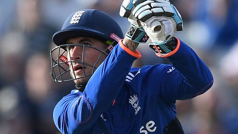 Alex Hales in ODI action for England