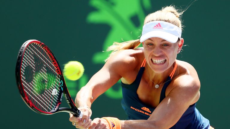 Angelique Kerber is through to the quarter-finals of the Miami Open
