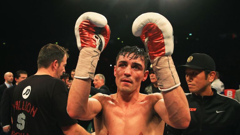 Anthony Crolla salutes the crowd after defeat to Jorge Linares in their Lightweight World Title