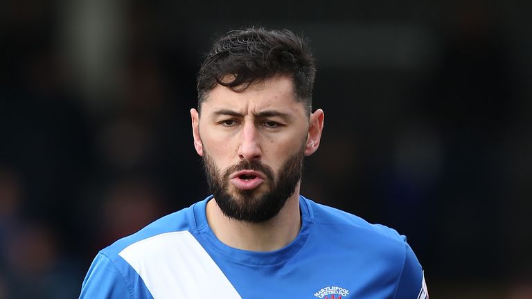 Billy Paynter of Hartlepool United in action during the Sky Bet League Two match between Hartlepool United and Northamp