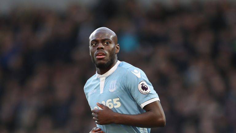 Bruno Martins Indi of Stoke City in action during the Premier League match between West Bromwich Albion and Stoke City