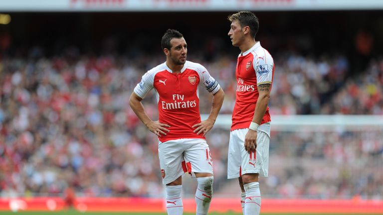 Santi Cazorla (left) has been out injured since October