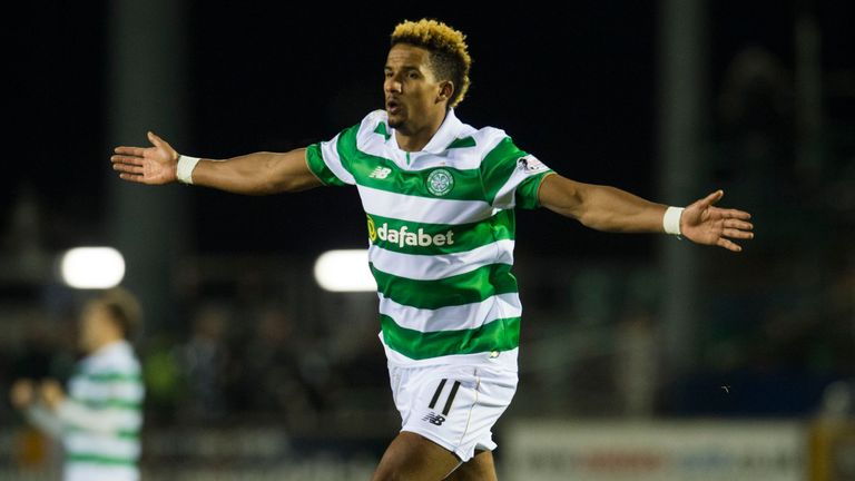 Celtic's Scott Sinclair celebrates his opening goal