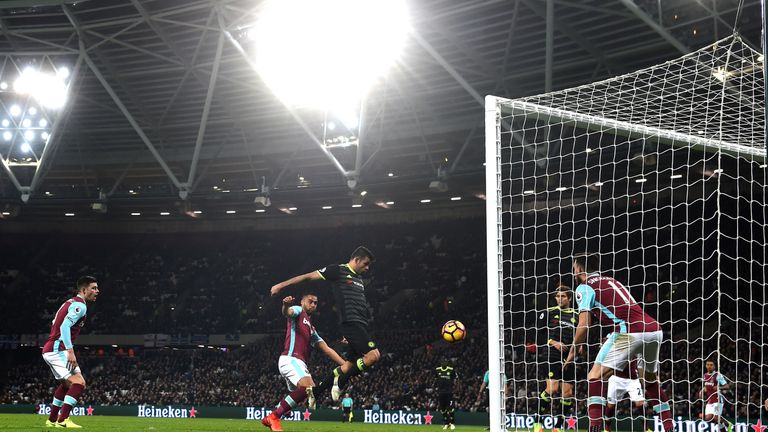 Diego Costa turns home from close range against West Ham