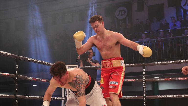 NXTGEN PROMOTION .YORK HALL,BETHNAL GREEN.LONDON.PIC;LAWRENCE LUSTIGX.SUPER MIDDLEWEIGHTS.DANNY DIGNUM V IAIN JACKSON