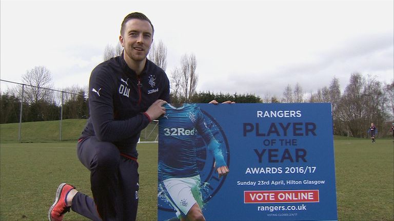 Rangers defender Danny Wilson promotes that voting is open for the club's player of the year awards. 