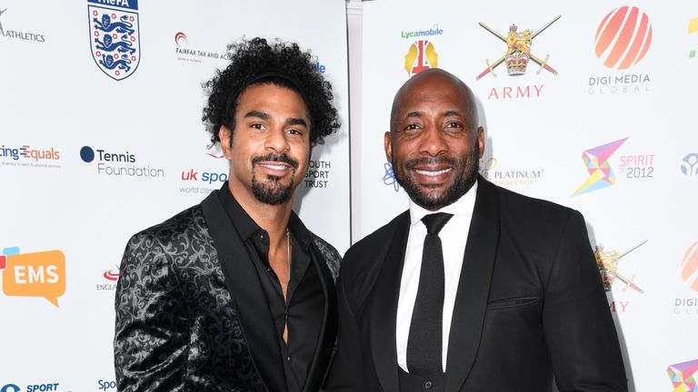David Haye and Johnny Nelson attending the third Lycamobile British Ethnic Diversity Sports Awards BEDSAs, held at the Park Lane Hilton Hotel, London.
Pict