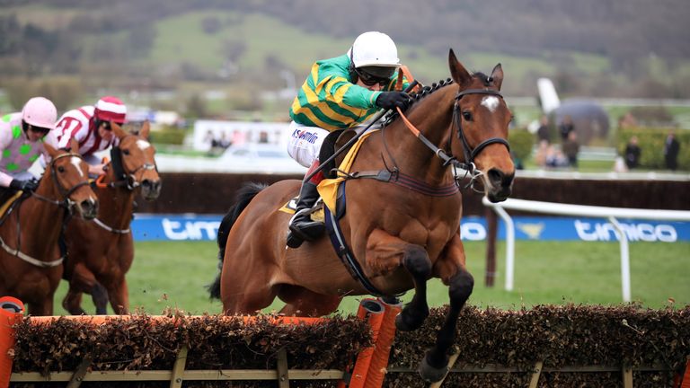 Defi Du Seuil ridden by Richard Johnson goes on to win the JCB Triumph during Gold Cup Day of the 2017 Cheltenham Festival at Cheltenham Racecourse.